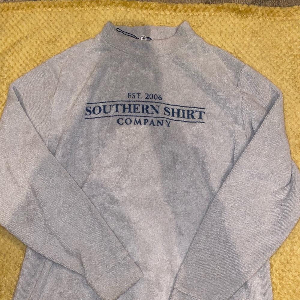 southern shirt pull over/ thick ~towel~ fabric